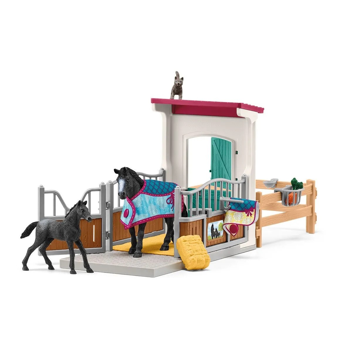 Cover: 4059433654034 | Schleich Horse Club 42611 - Pferdebox mit Stute und Fohlen | Deutsch