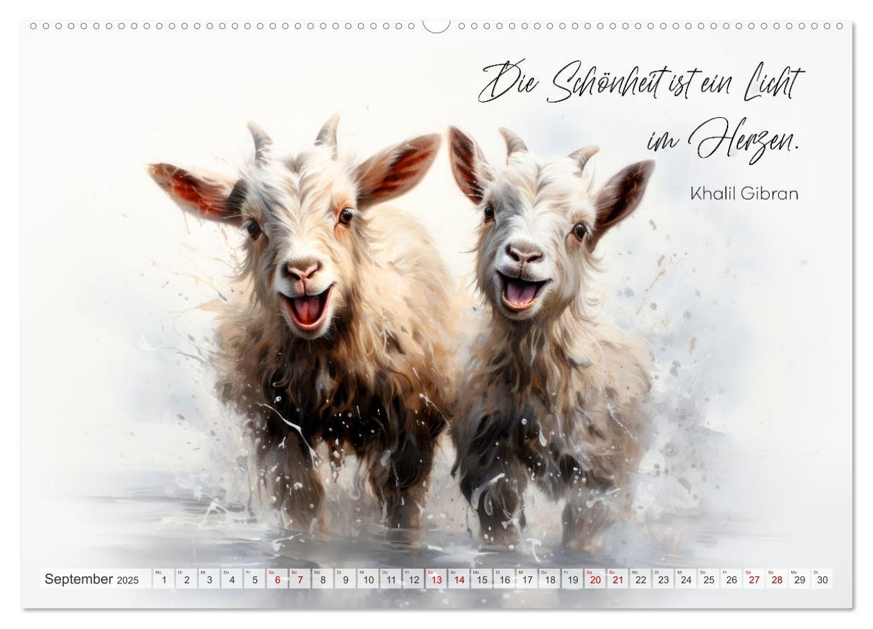 Bild: 9783383858291 | MOTIVATION Sprüche mit süßen Tierkindern (Wandkalender 2025 DIN A2...