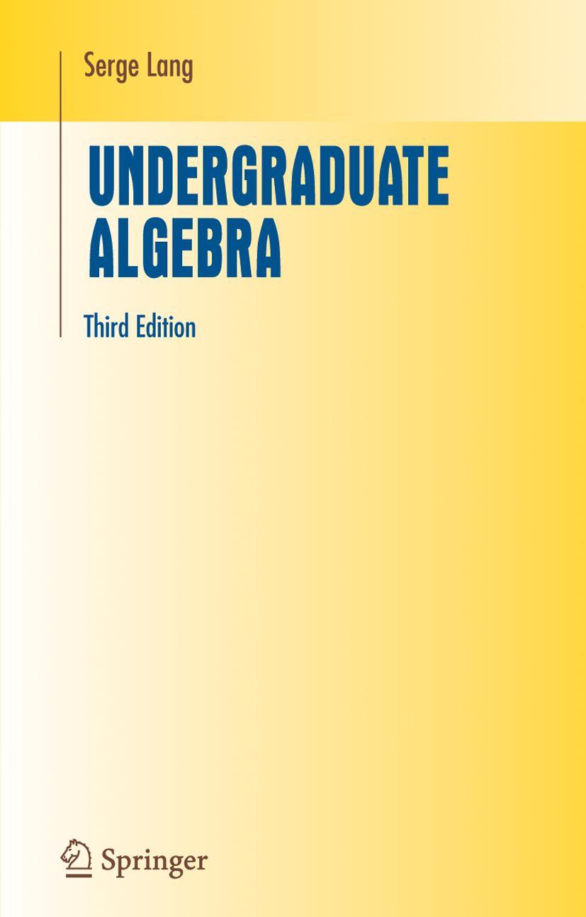 Cover: 9780387220253 | Undergraduate Algebra | Serge Lang | Buch | xii | Englisch | 2005