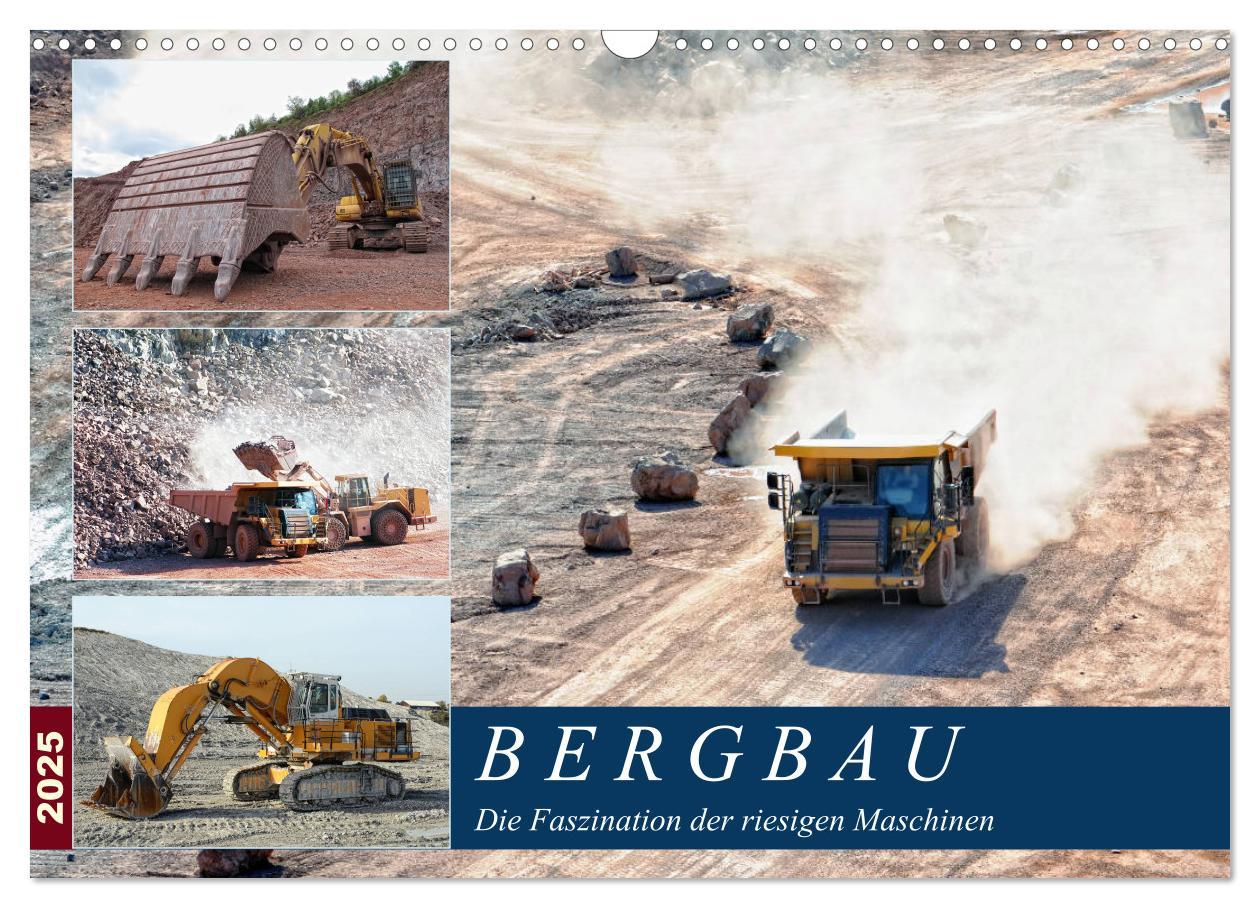 Cover: 9783435363575 | Bergbau - Die Faszination der riesigen Maschinen (Wandkalender 2025...