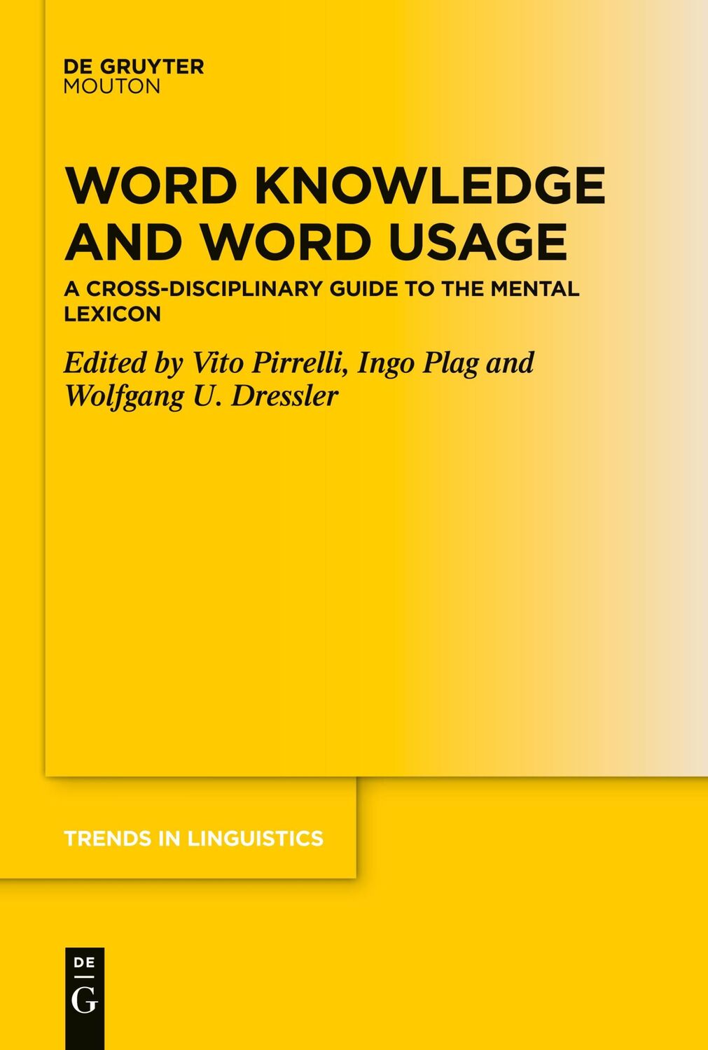 Cover: 9783110776737 | Word Knowledge and Word Usage | Vito Pirrelli (u. a.) | Taschenbuch