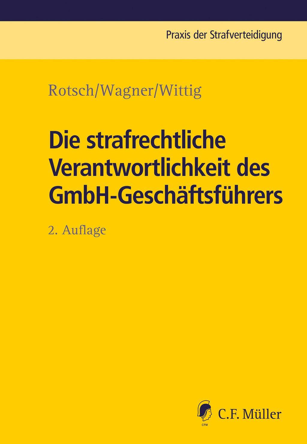 Cover: 9783811408449 | Die strafrechtliche Verantwortlichkeit des GmbH-Geschäftsführers