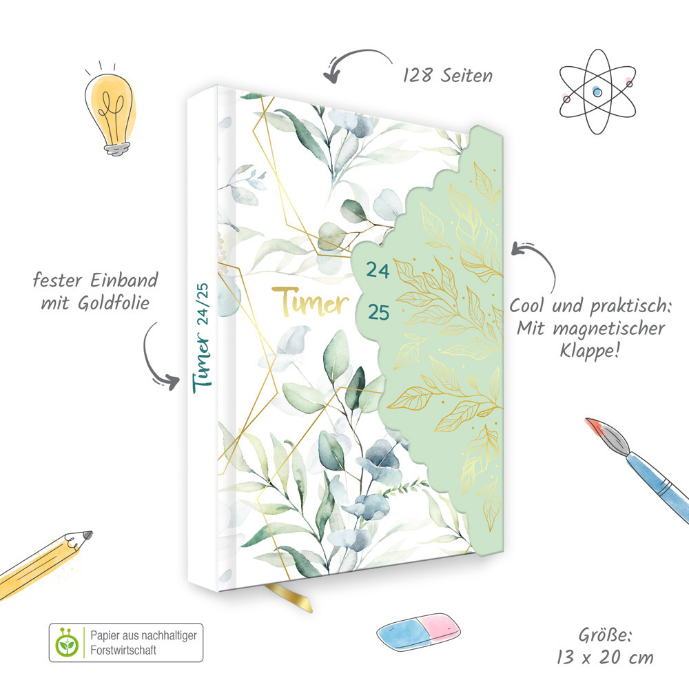 Bild: 9783988023087 | Trötsch Schülerkalender mit Klappe Gardendream 24/25 | Co.KG | Buch