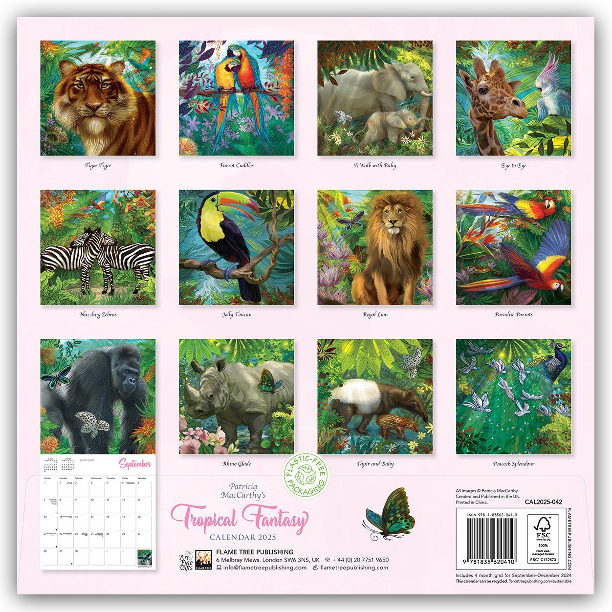 Rückseite: 9781835620410 | Patricia MacCarthy's Tropical Fantasy Wall Calendar 2025 (Art...