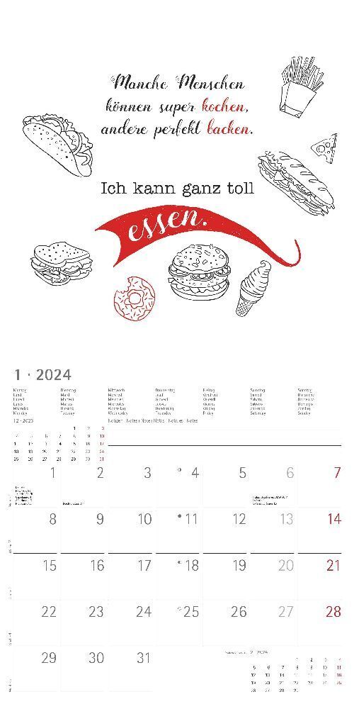 Bild: 4251732335588 | Sprüche 2024 - Broschürenkalender 30x30 cm (30x60 geöffnet) -...