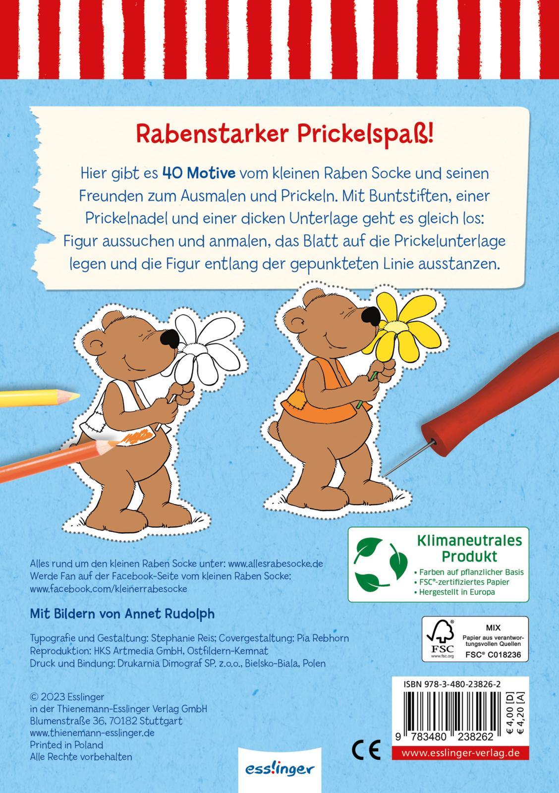 Rückseite: 9783480238262 | Der kleine Rabe Socke: Alles geprickelt! | Annet Rudolph | Taschenbuch