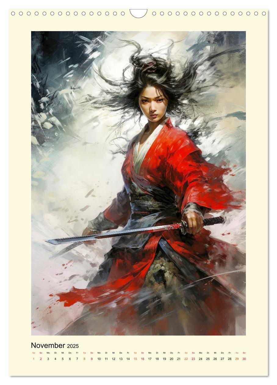 Bild: 9783435845316 | Samurai Amazonen (Wandkalender 2025 DIN A3 hoch), CALVENDO...