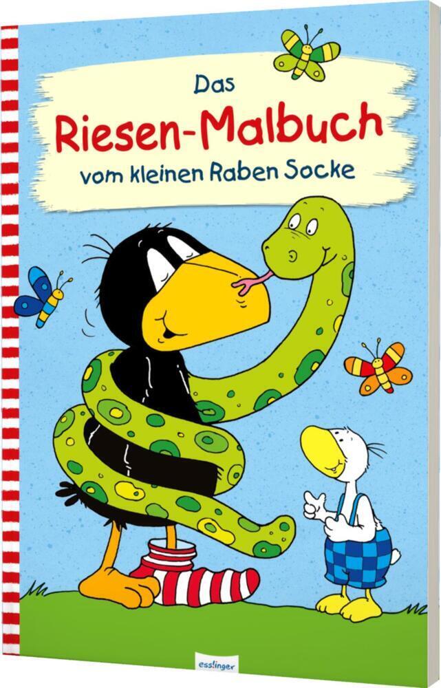 Cover: 9783480234356 | Das Riesen-Malbuch vom kleinen Raben Socke | Übergroßes Mitmachbuch