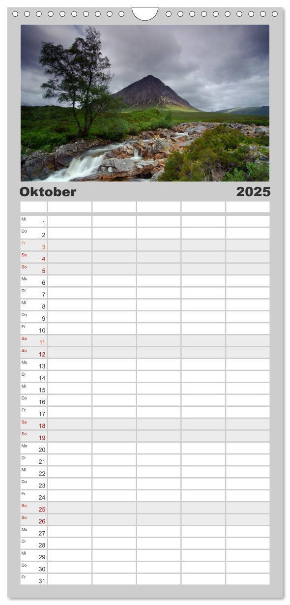 Bild: 9783457115374 | Familienplaner 2025 - Schottland mit 5 Spalten (Wandkalender, 21 x...