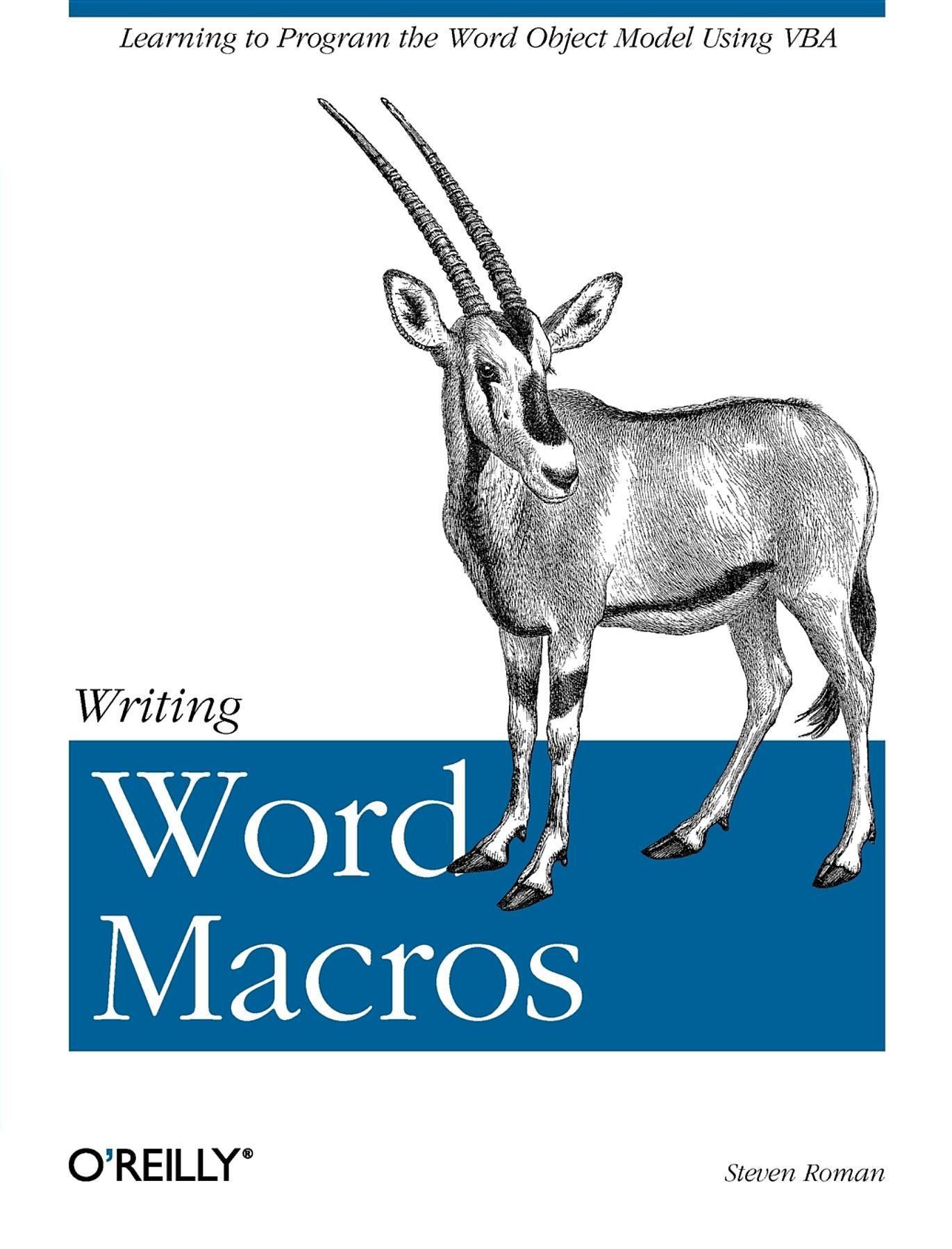 Cover: 9781565927254 | Writing Word Macros | Steven Roman | Taschenbuch | Englisch | 1999