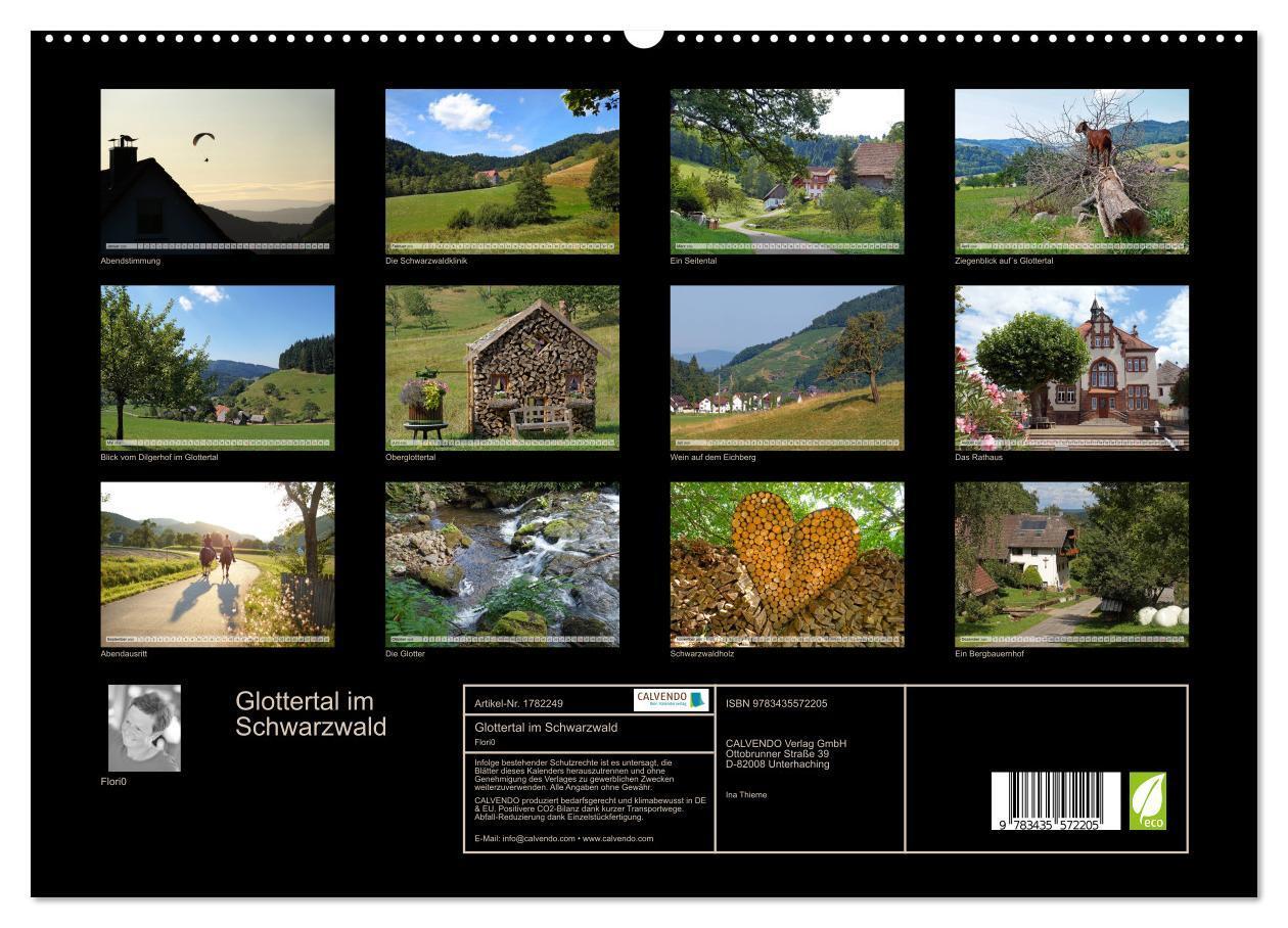 Bild: 9783435572205 | Glottertal im Schwarzwald (hochwertiger Premium Wandkalender 2025...