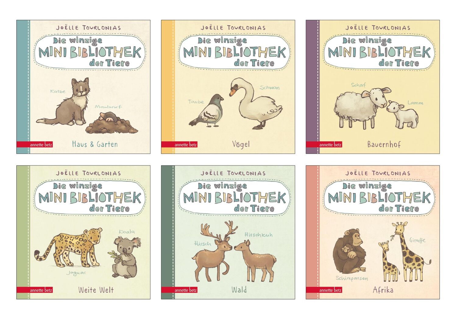 Bild: 9783219120332 | Die winzige Mini-Bibliothek der Tiere: 6 Mini-Pappbilderbücher im...