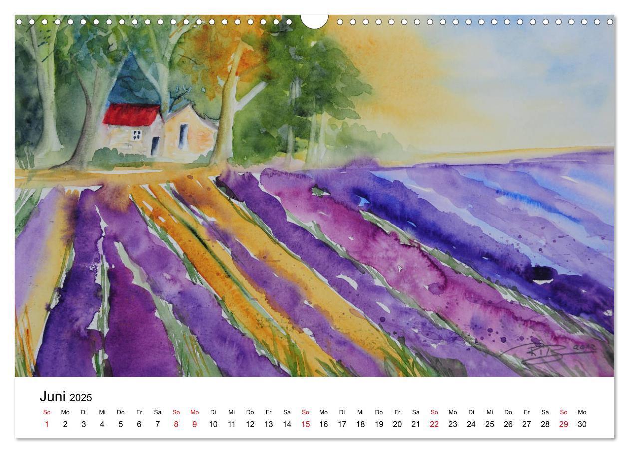 Bild: 9783435428465 | Landschafts-Aquarelle 2025 Roswita Ilona Baumann (Wandkalender 2025...