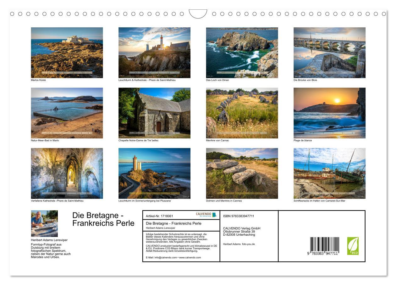 Bild: 9783383947711 | Die Bretagne - Frankreichs Perle (Wandkalender 2025 DIN A3 quer),...