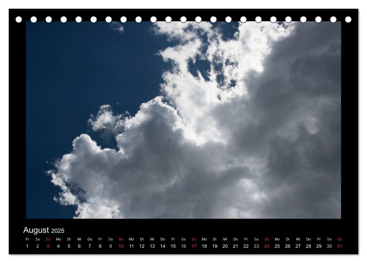 Bild: 9783435832149 | Wolkenbilder (Tischkalender 2025 DIN A5 quer), CALVENDO Monatskalender