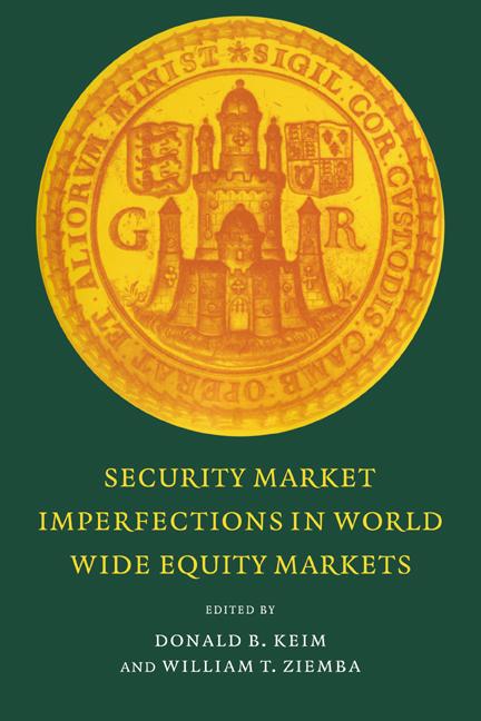 Cover: 9780521571388 | Security Market Imperfections in Worldwide Equity Markets | Buch