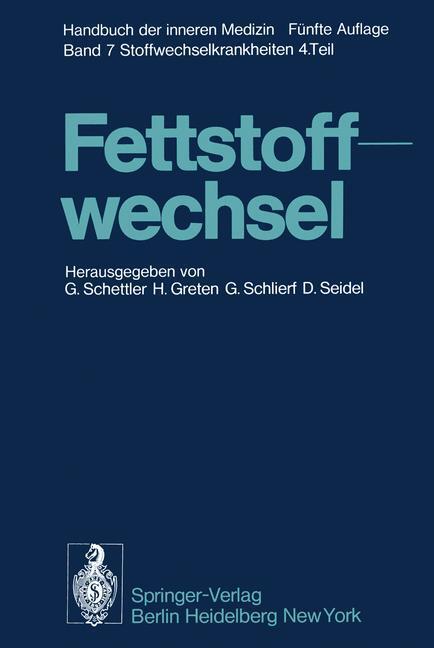 Cover: 9783642663031 | Fettstoffwechsel | G. Schettler (u. a.) | Taschenbuch | Paperback