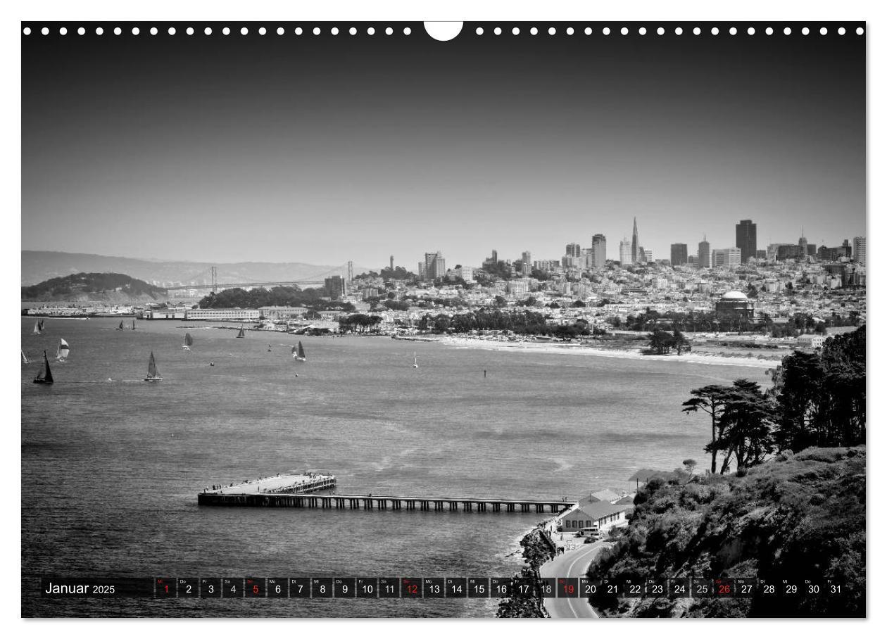 Bild: 9783435580965 | SAN FRANCISCO Monochrome Ansichten (Wandkalender 2025 DIN A3 quer),...