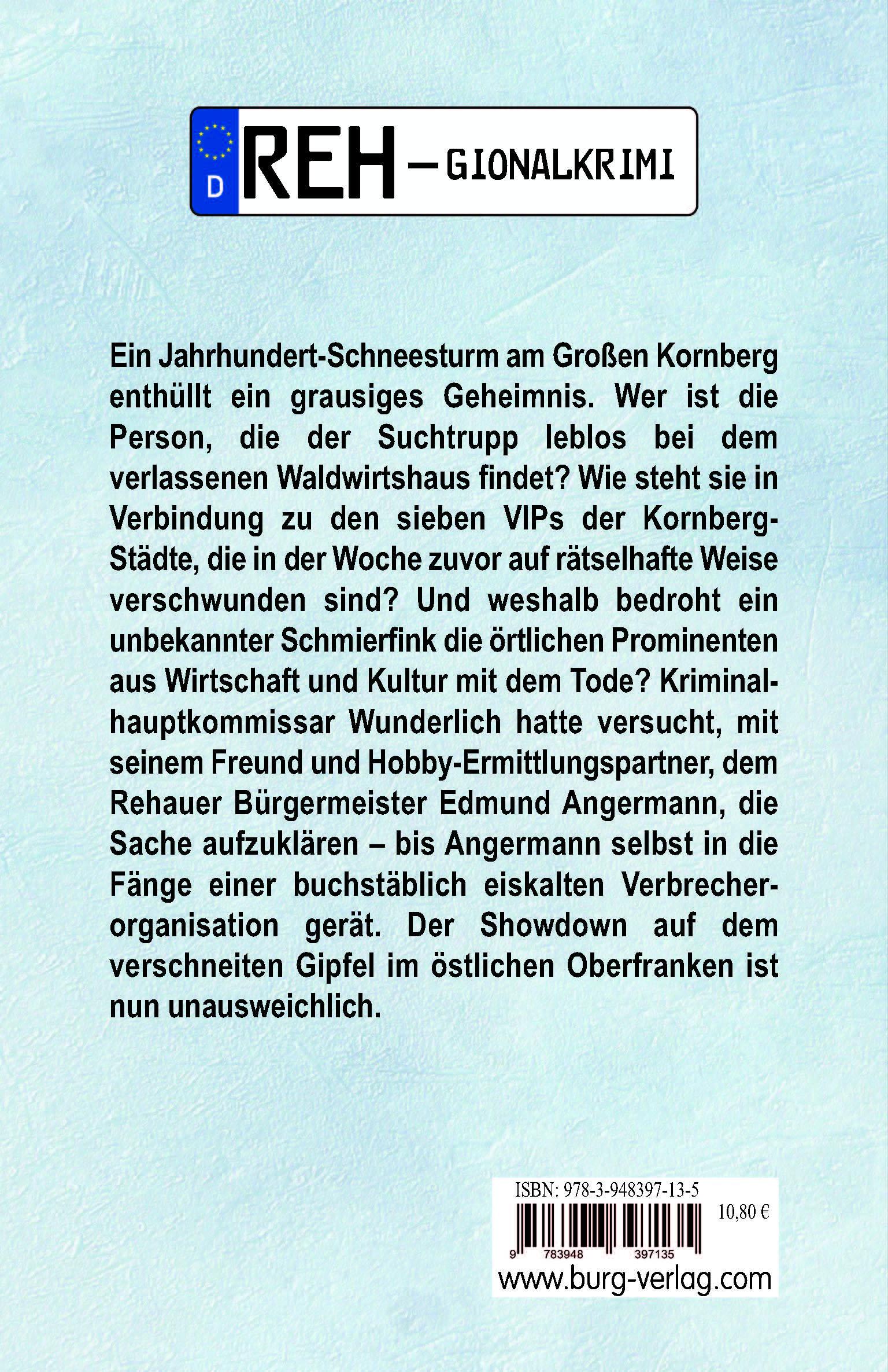 Rückseite: 9783948397135 | Eisige 7 | Kommissar Wunderlichs fünfter Fall - Ein Kornberg-Krimi