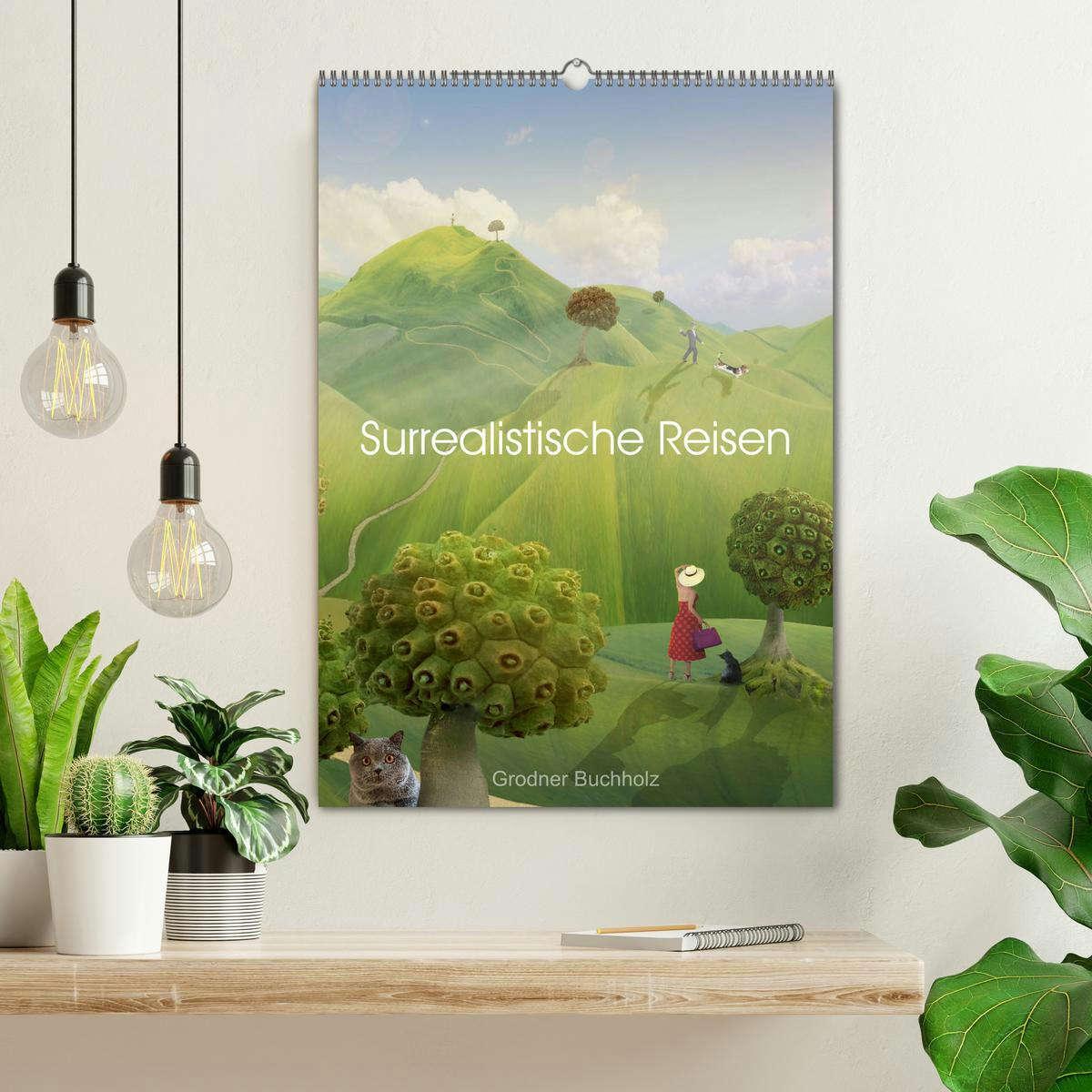 Bild: 9783435952083 | Surrealistische Reisen (Wandkalender 2025 DIN A2 hoch), CALVENDO...