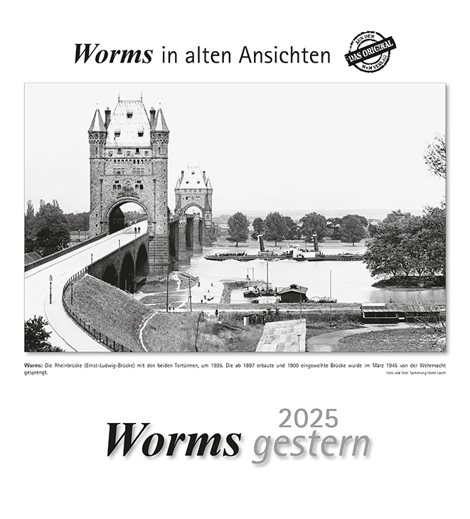 Cover: 9783961666379 | Worms gestern 2025 | Worms in alten Ansichten | Kalender | 13 S.