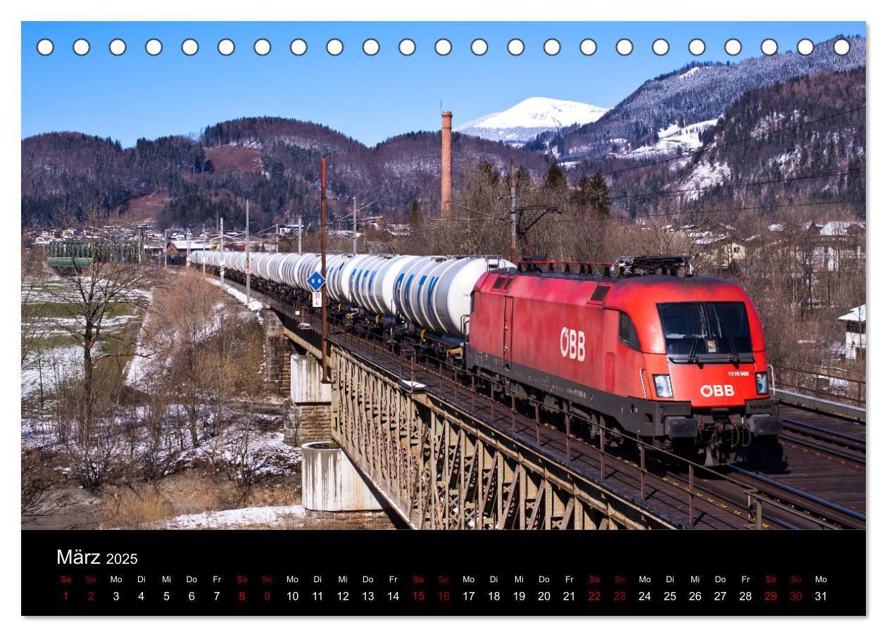 Bild: 9783435403592 | Die Bahn im Salzburgerland (Tischkalender 2025 DIN A5 quer),...