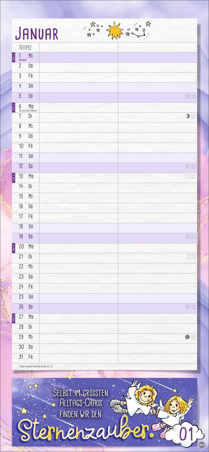 Bild: 9783756406210 | Schutzengel Planer für zwei 2025 | Heye | Kalender | Spiralbindung