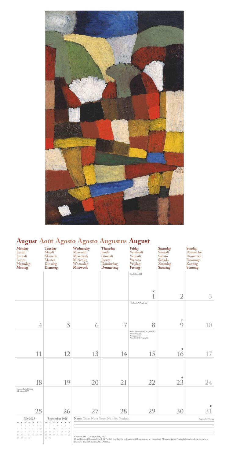 Bild: 4002725994141 | Paul Klee 2025 Broschürenkalender, 30x30cm, Wandkalender mit...