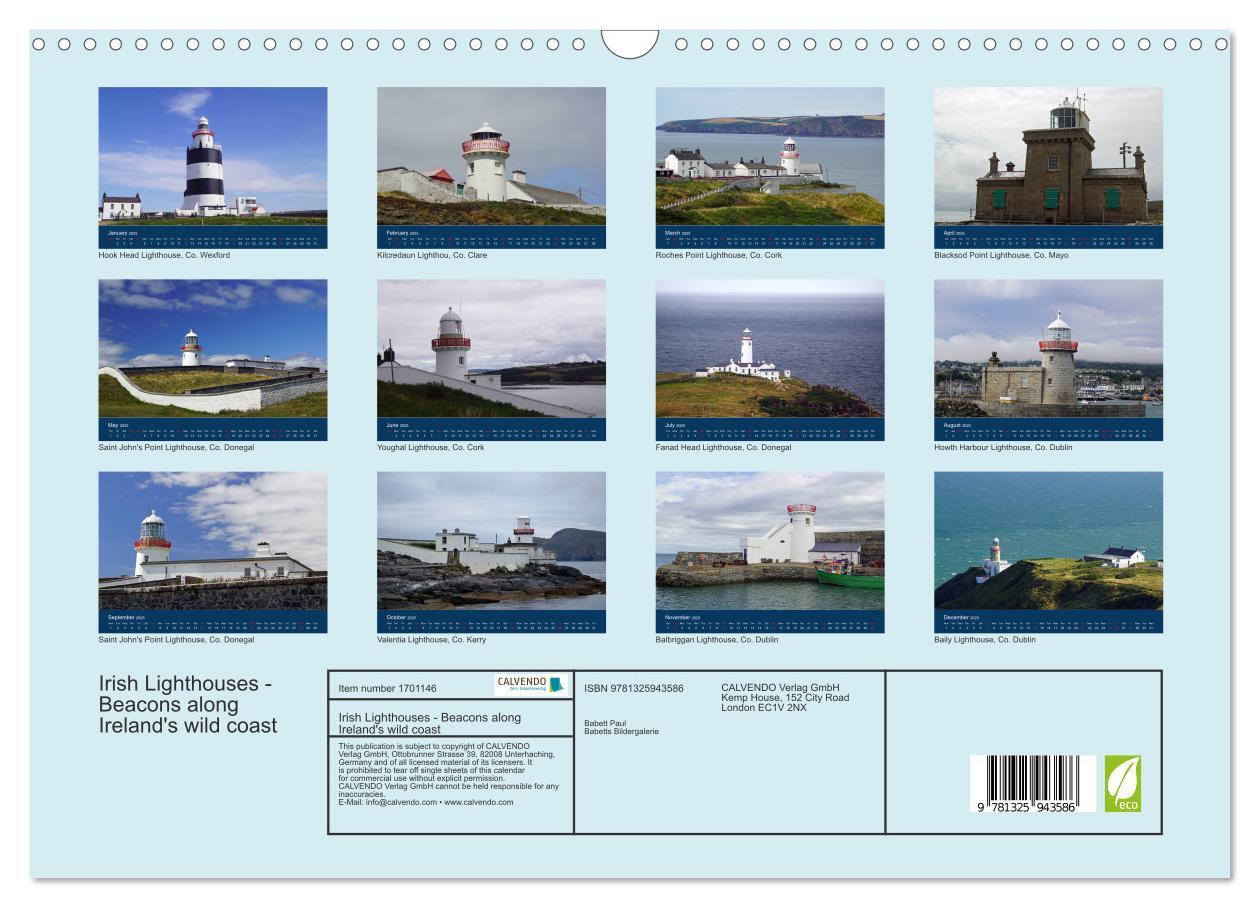 Bild: 9781325943586 | Irish Lighthouses - Beacons along Ireland's wild coast (Wall...