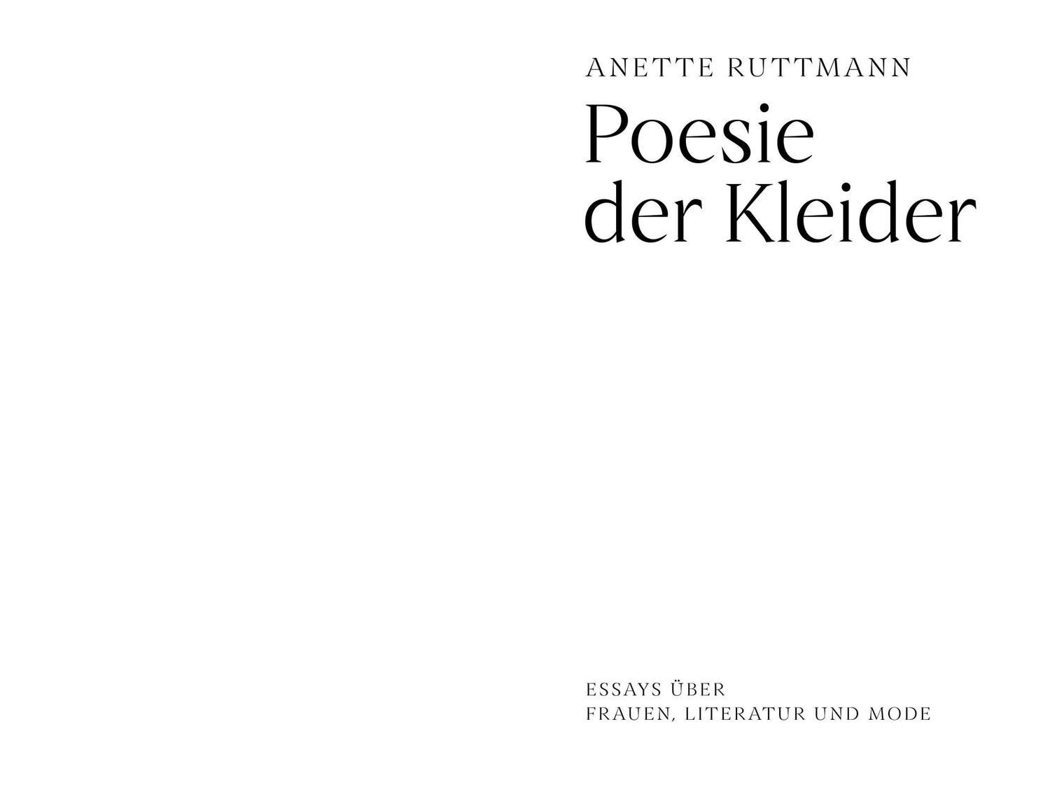 Bild: 9783948137427 | Poesie der Kleider | Essays über Frauen, Literatur und Mode | Ruttmann