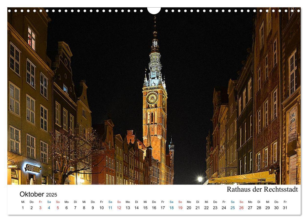 Bild: 9783435492077 | Das alte Danzig - Ein Stadtbummel am Abend (Wandkalender 2025 DIN...