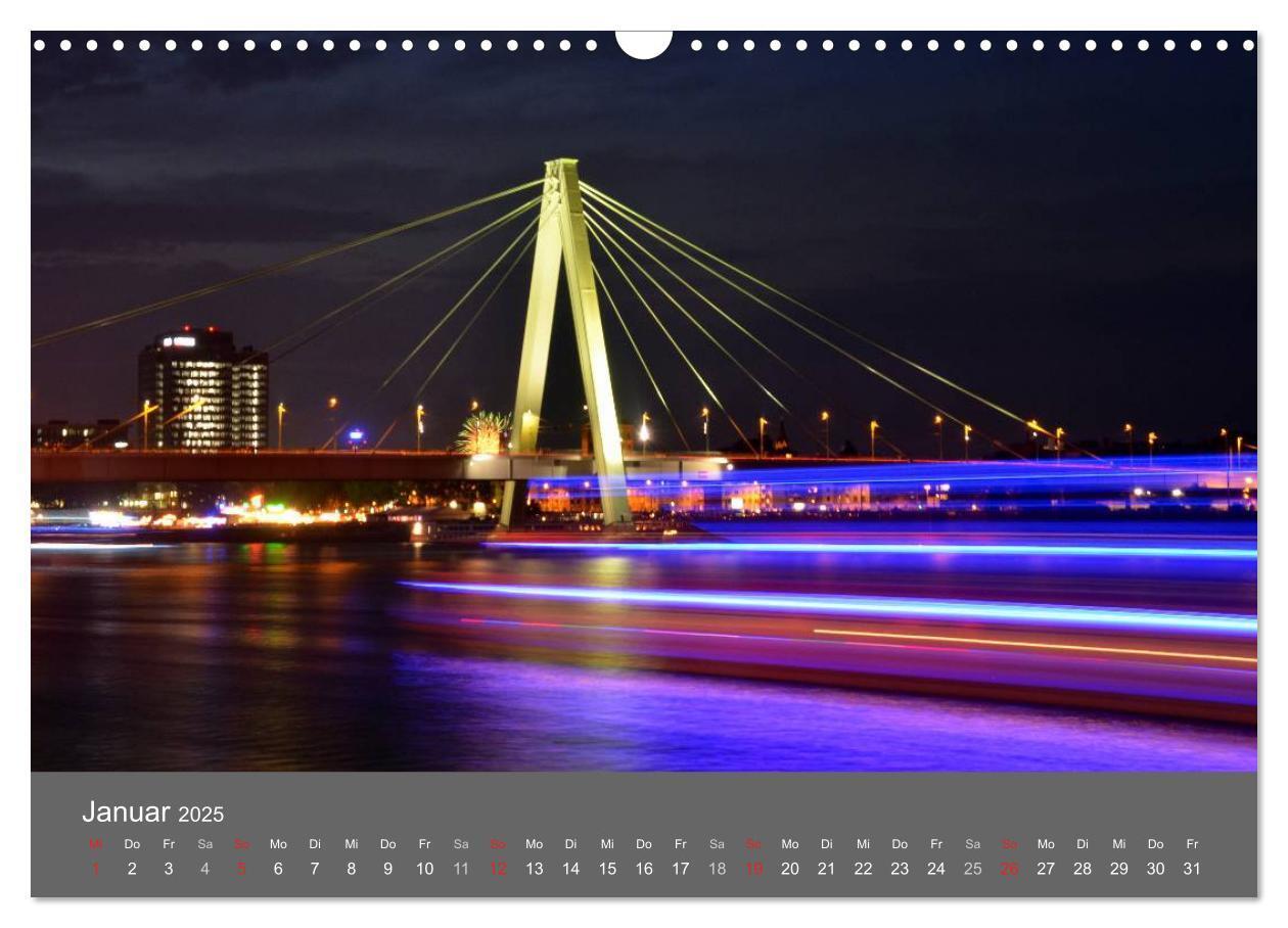 Bild: 9783435689521 | KÖLN BEI NACHT (Wandkalender 2025 DIN A3 quer), CALVENDO...