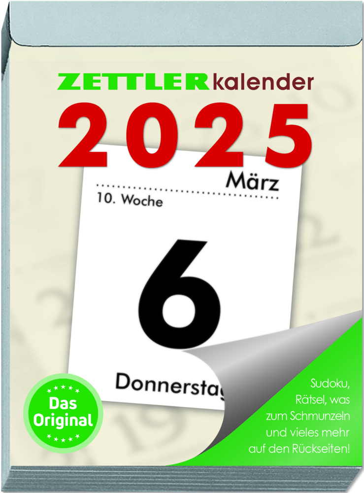 Cover: 4006928024759 | Zettler - Tagesabreißkalender 2025 XL, 8,2x10,7cm, Abreißkalender...