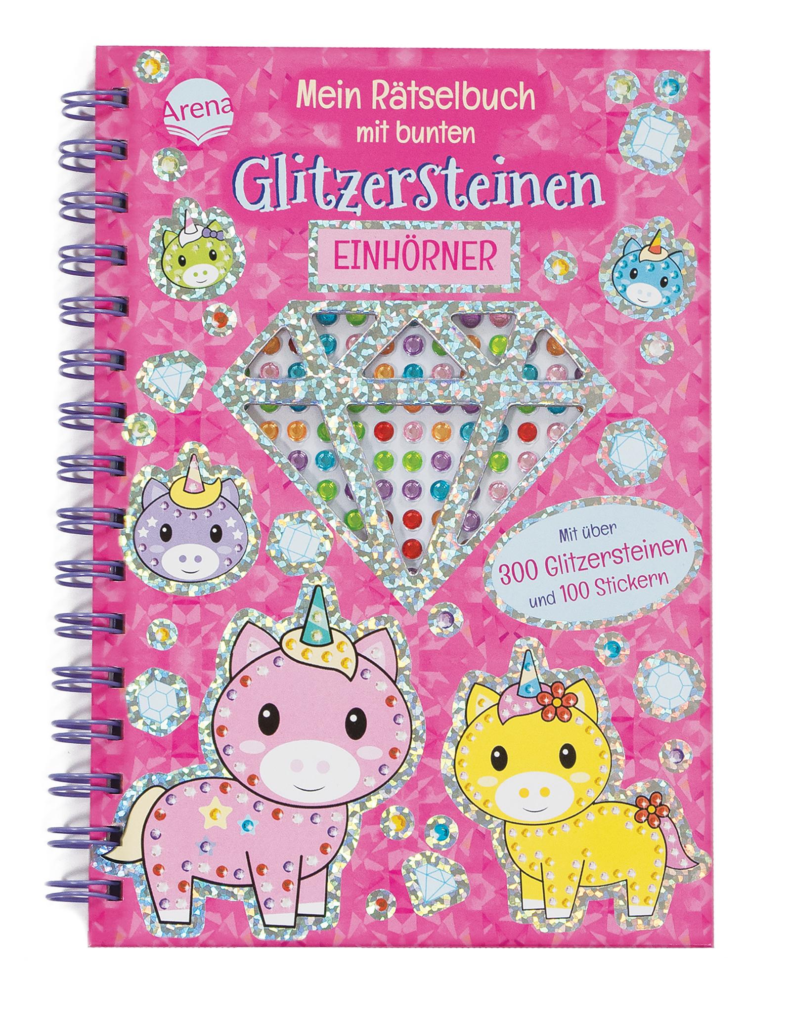 Cover: 9783401721866 | Mein Rätselbuch mit bunten Glitzersteinen. Einhörner | Two Windmills