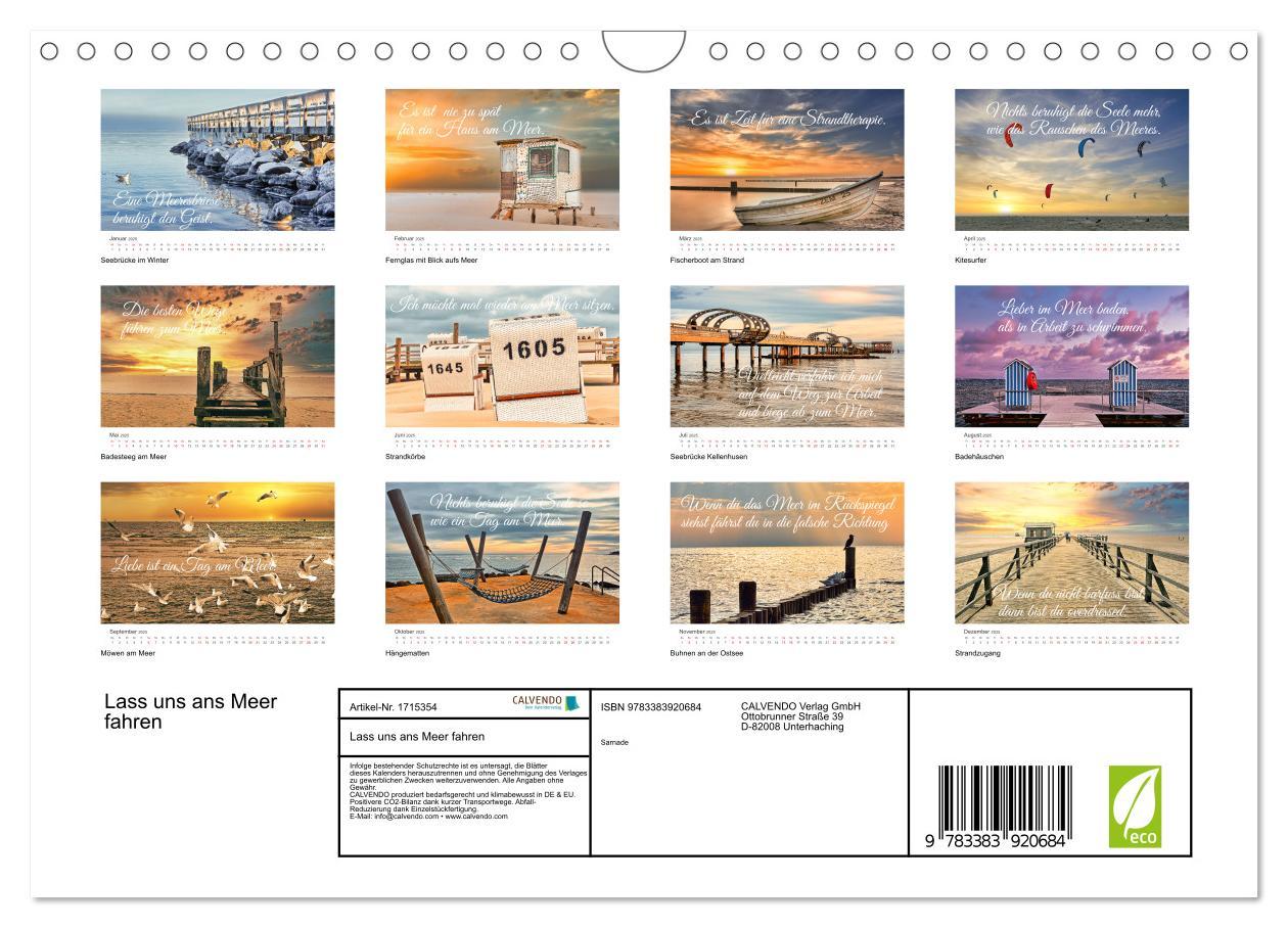 Bild: 9783383920684 | Lass uns ans Meer fahren (Wandkalender 2025 DIN A4 quer), CALVENDO...