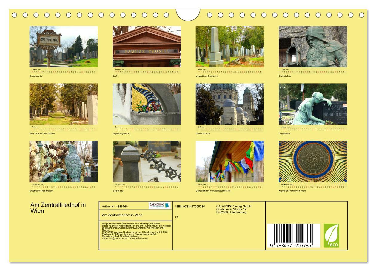 Bild: 9783457205785 | Am Zentralfriedhof in Wien (Wandkalender 2025 DIN A4 quer),...