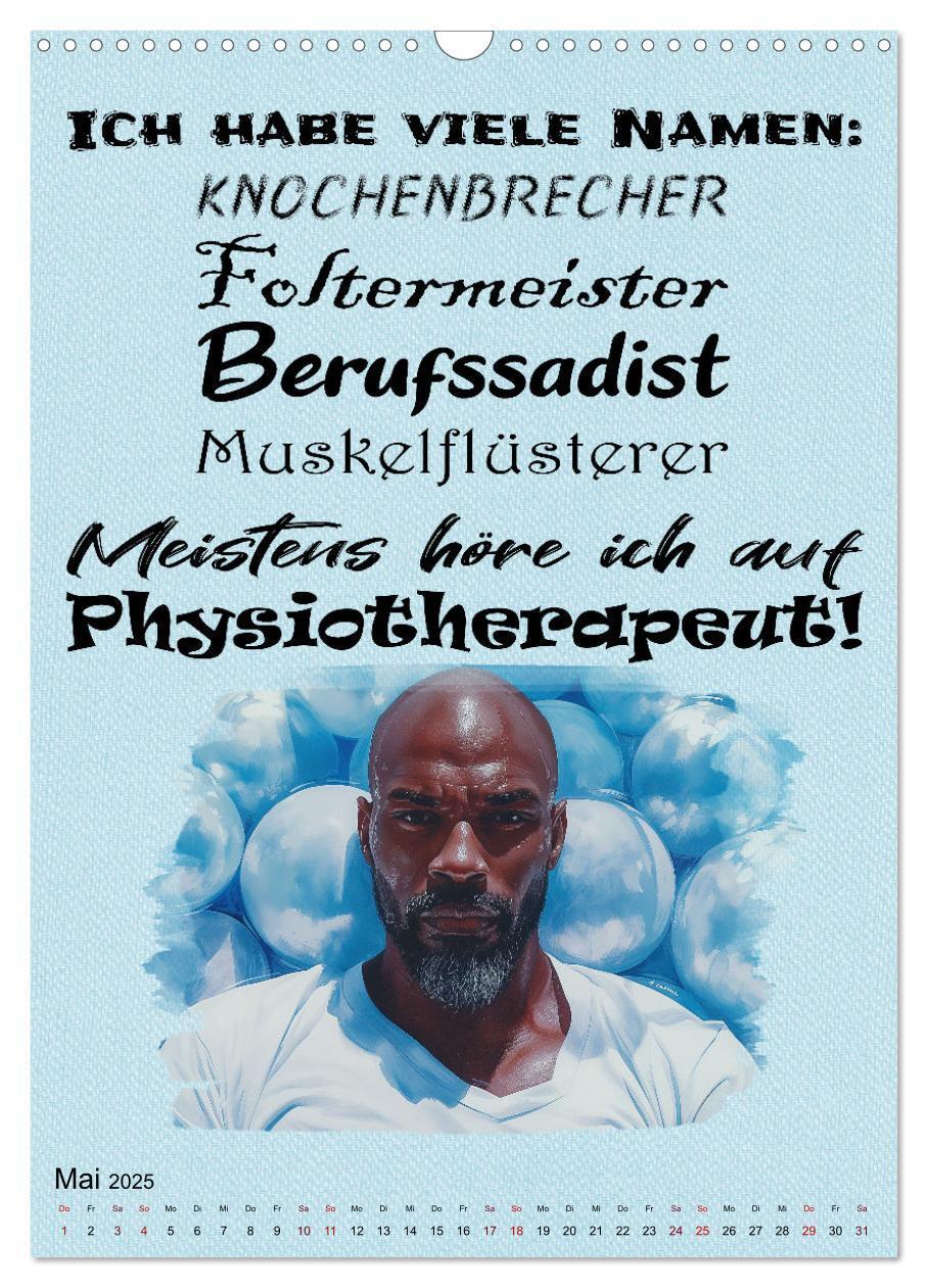 Bild: 9783457132227 | Physiosprüche (Wandkalender 2025 DIN A3 hoch), CALVENDO Monatskalender