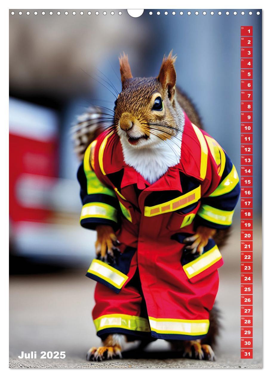 Bild: 9783435883622 | Feuerwehr - Tierischer Feuerwehrkalender (Wandkalender 2025 DIN A3...