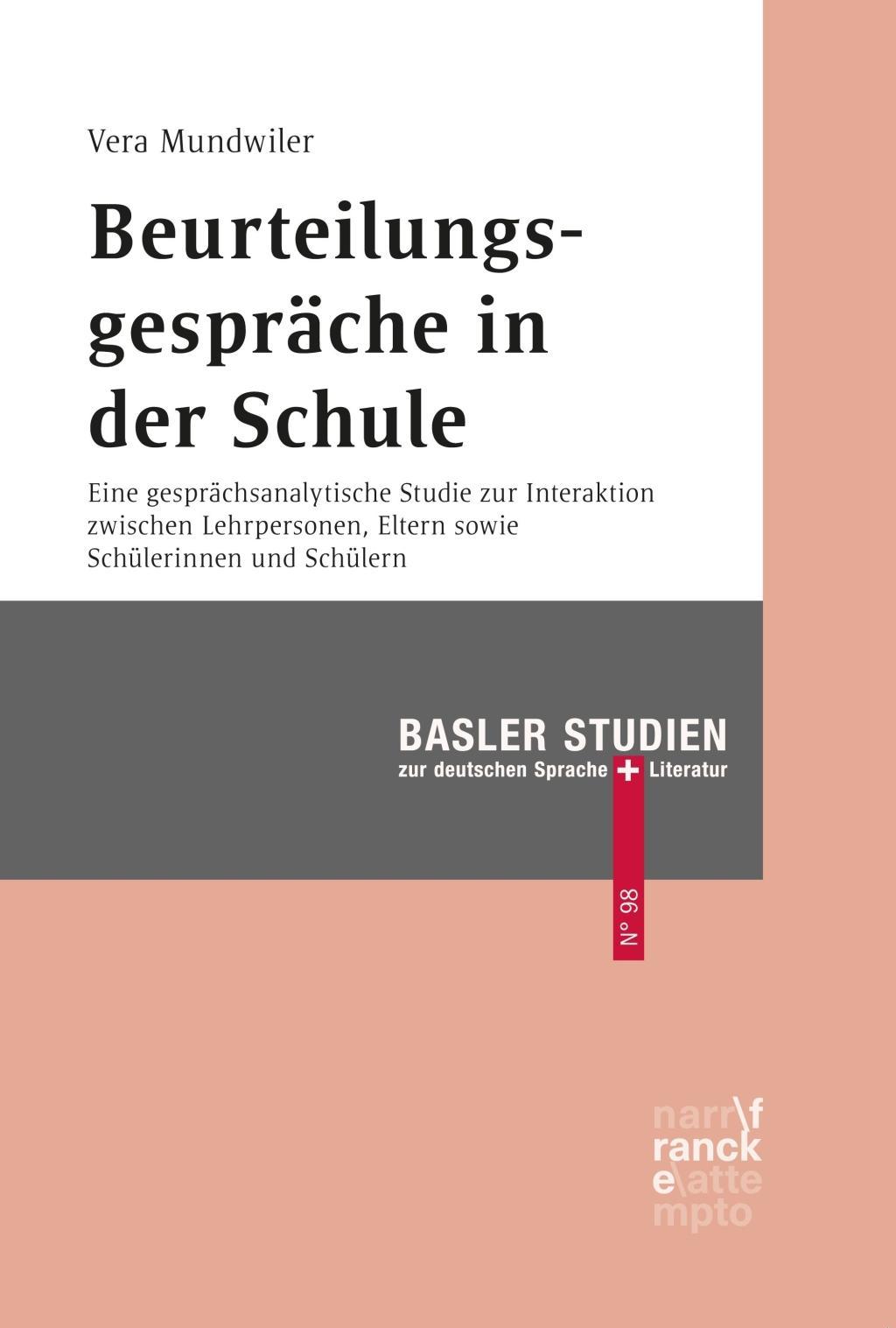 Cover: 9783772086106 | Beurteilungsgespräche in der Schule | Vera Mundwiler | Taschenbuch