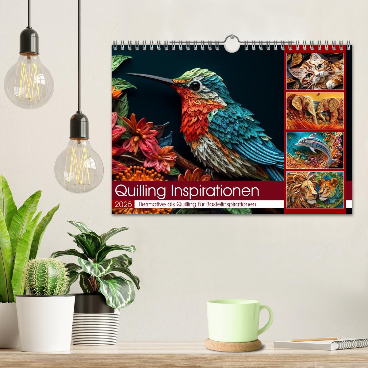 Bild: 9783383866951 | Quilling Inspirationen (Wandkalender 2025 DIN A4 quer), CALVENDO...