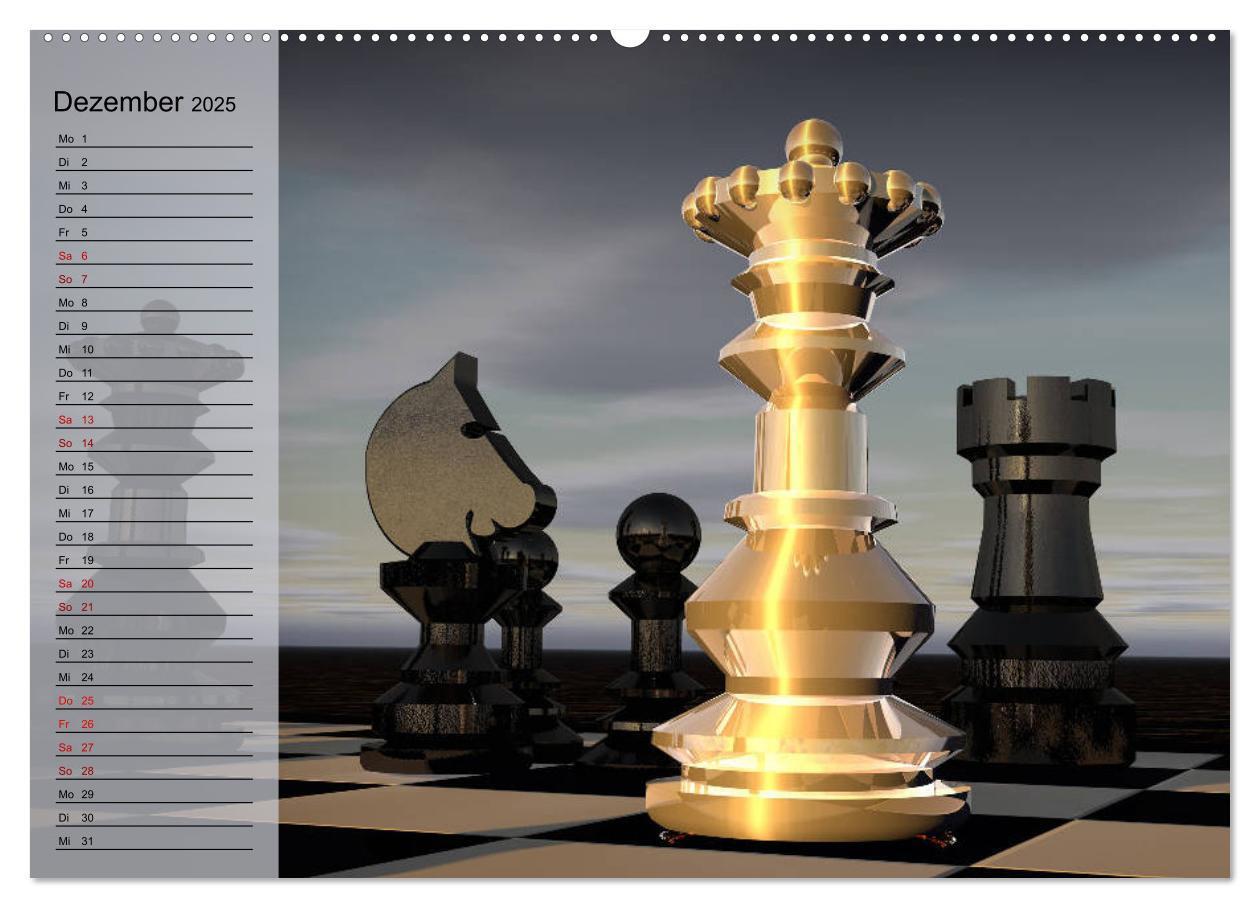 Bild: 9783435393664 | SCHACH - Spiel der Könige (Wandkalender 2025 DIN A2 quer), CALVENDO...