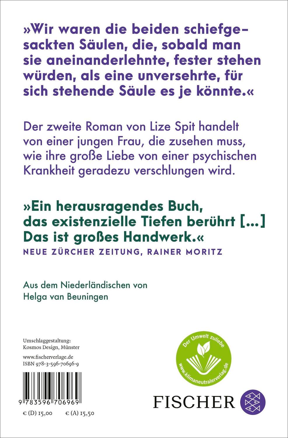 Rückseite: 9783596706969 | Ich bin nicht da | Roman | Lize Spit | Taschenbuch | 576 S. | Deutsch