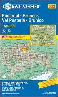 Cover: 9788883150333 | Tabacco Wandern 1 : 25 000 Pustertal - Bruneck | (Land-)Karte | 2009