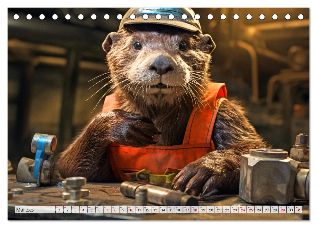 Bild: 9783383892721 | Otter bei der Arbeit (Tischkalender 2025 DIN A5 quer), CALVENDO...