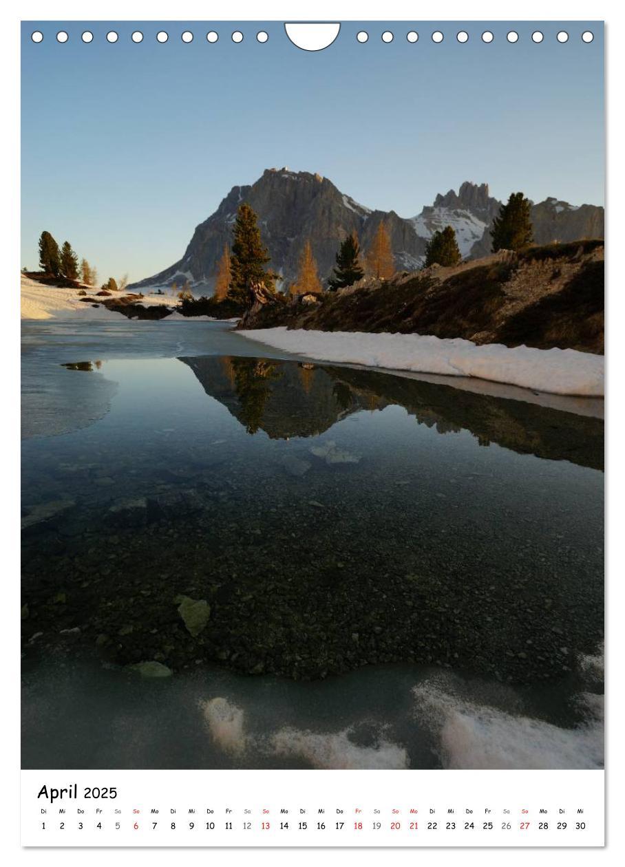 Bild: 9783457046791 | Die Dolomiten um Südtirol (Wandkalender 2025 DIN A4 hoch), CALVENDO...