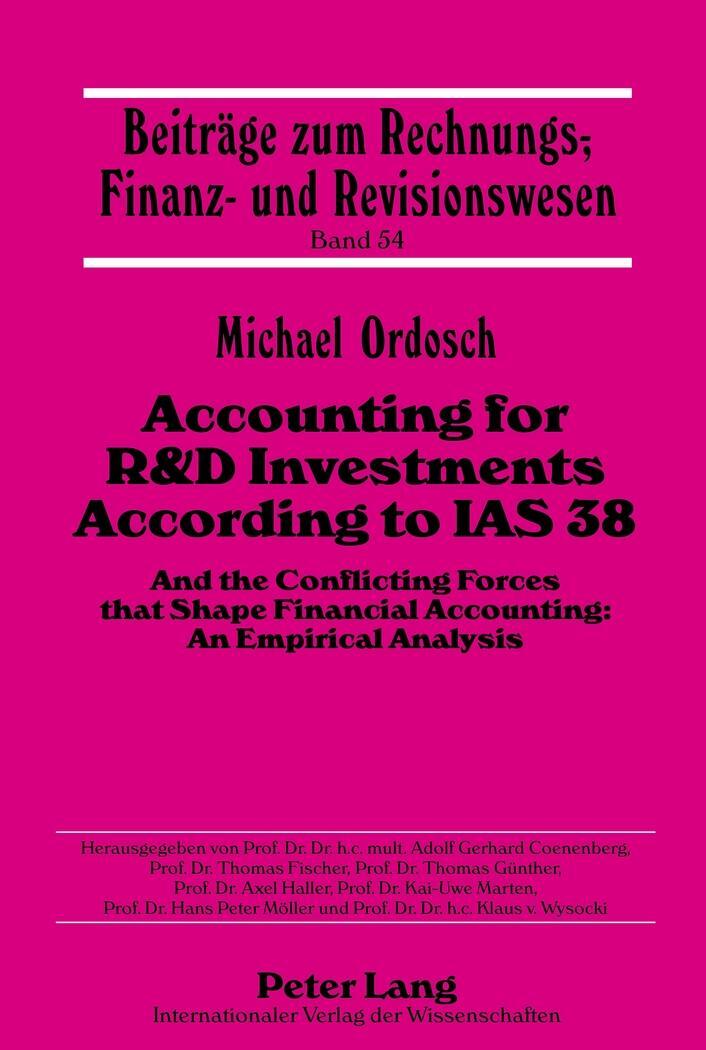 Cover: 9783631622667 | Accounting for R&amp;D Investments According to IAS 38 | Michael Ordosch