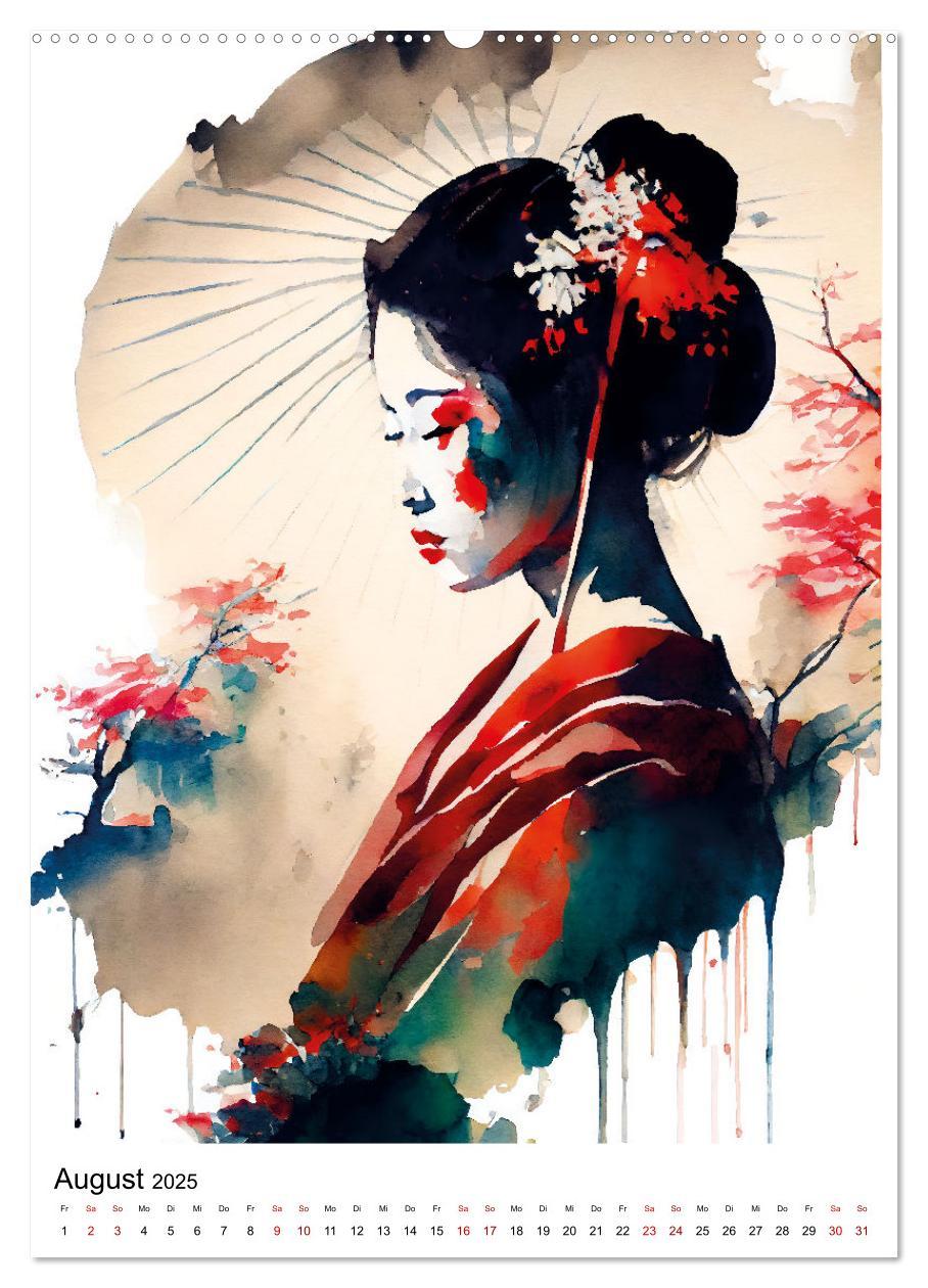 Bild: 9783435884988 | Geisha Aquarelle - Japanische Kulturdamen, Landschaft und Sakura...