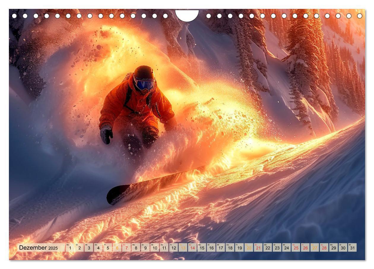 Bild: 9783383776960 | Snowboarden - tolle Momente (Wandkalender 2025 DIN A4 quer),...