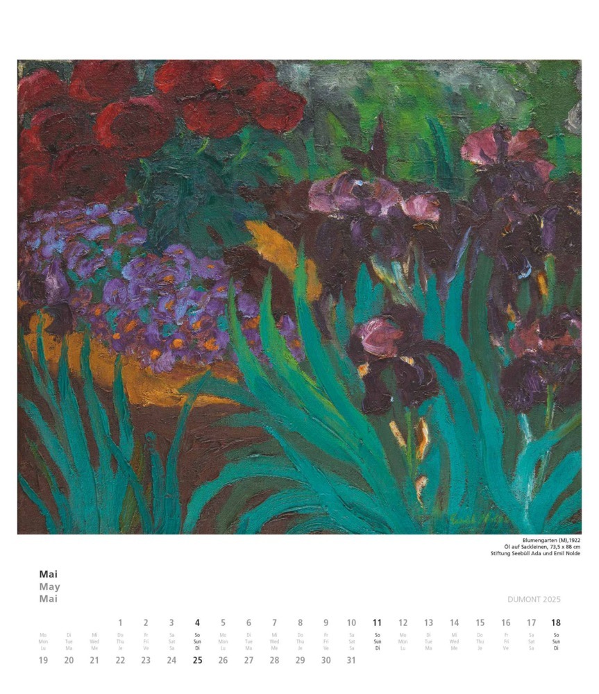 Bild: 4250809652979 | DUMONT - Emil Nolde 2025 Kunstkalender, 34,5x40cm, Wandkalender mit...