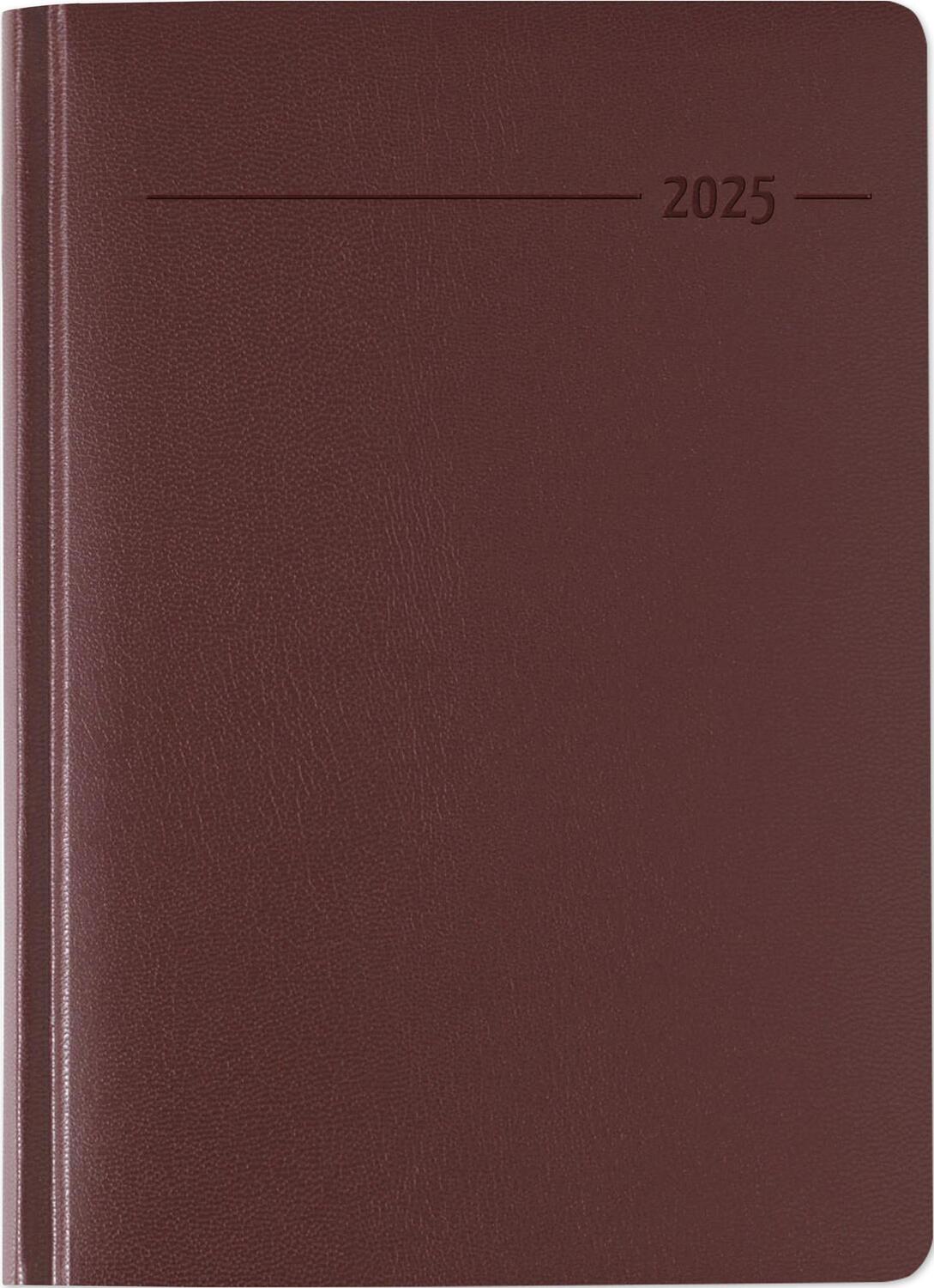 Cover: 4006928026524 | Buchkalender Balacron rot 2025 - Büro-Kalender A5 - Cheftimer - 1...